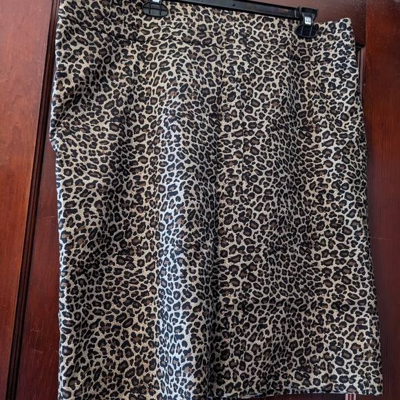 Chico's Size 3 or 16-18 Leopard skirt - Picture 1 of 5